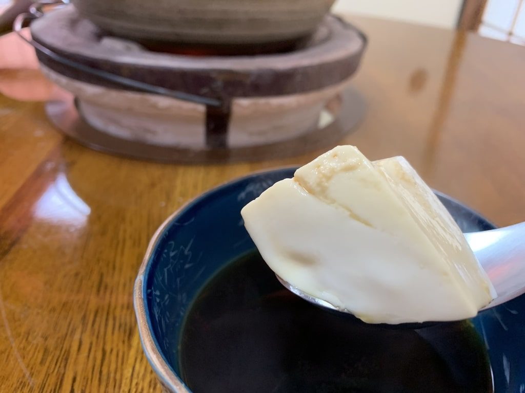 西山艸堂-湯豆腐実食