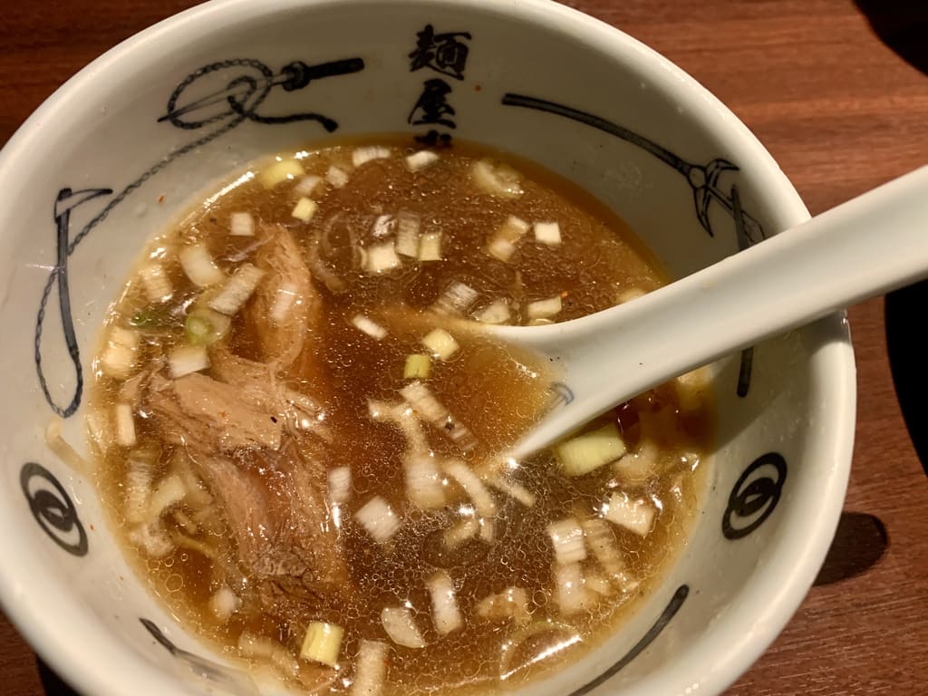 麺屋武蔵の武蔵つけ麺スープ割