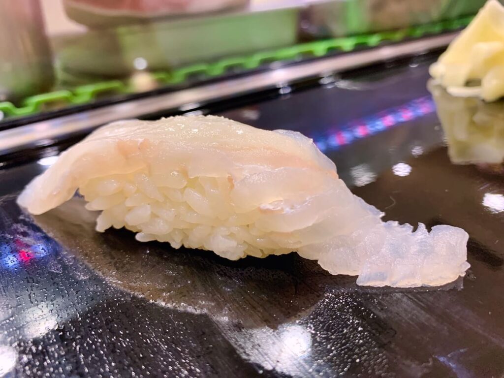 寿司大のひらめ