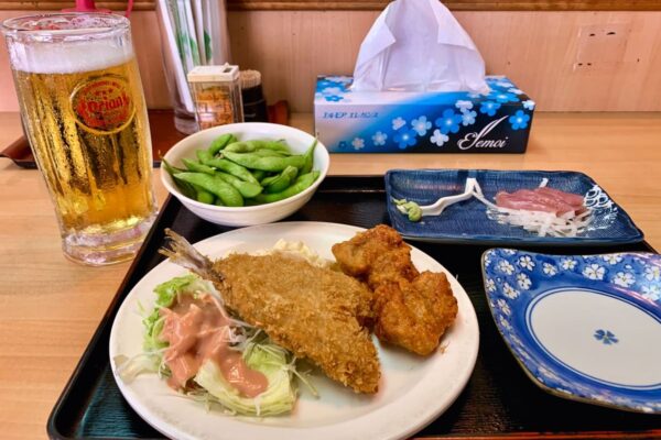 いちぎん食堂のビールセット