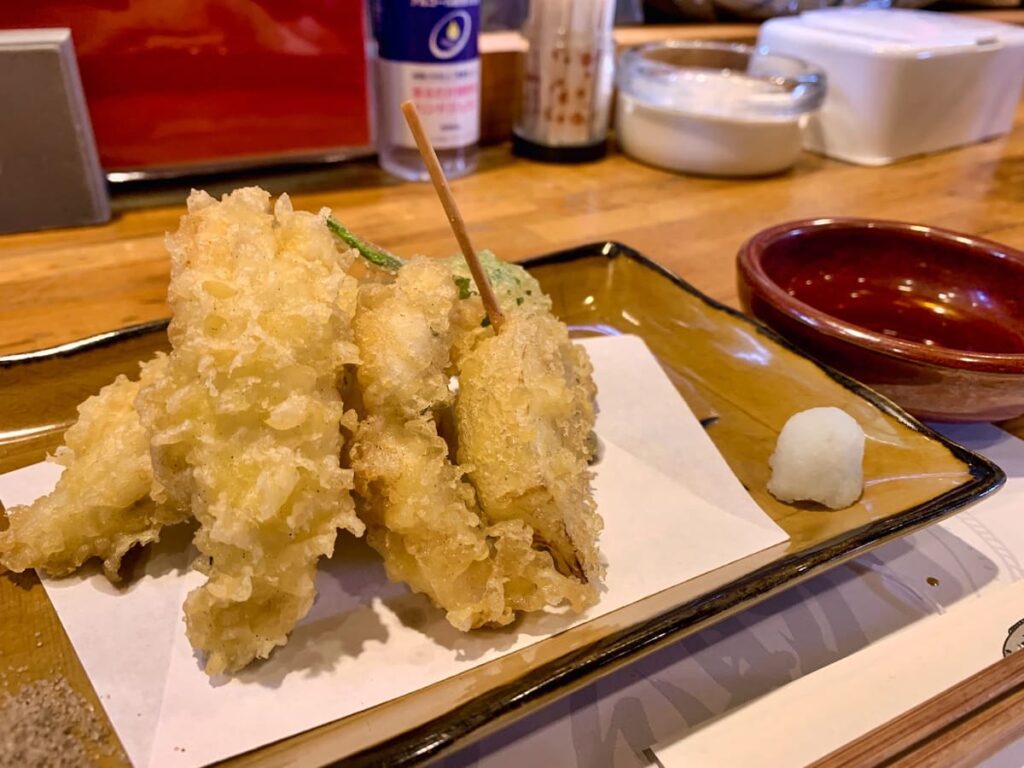穴子・活魚料理 でん助の天ぷら