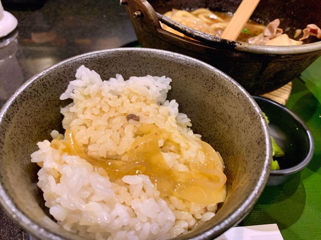 本みやけ 阪急三番街店の牛鍋実食4