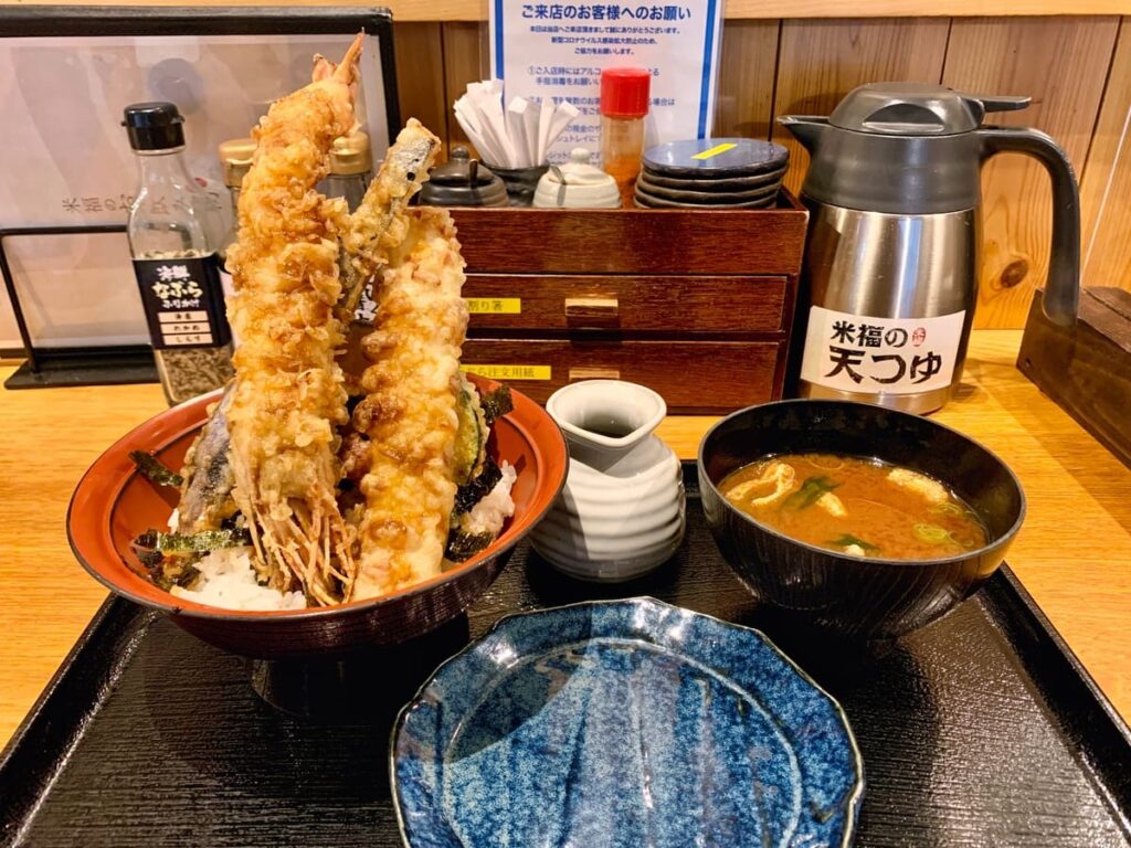 天ぷら海鮮米福 四条烏丸店の大海老天丼