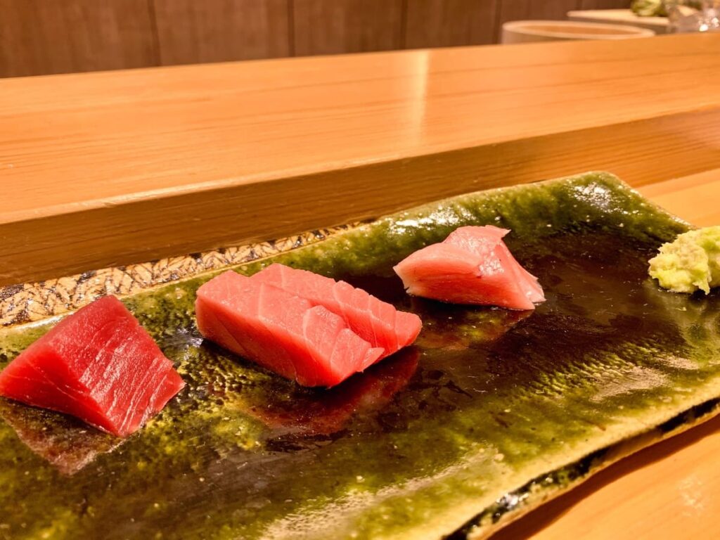 寿司割烹魚紋の本鮪3種