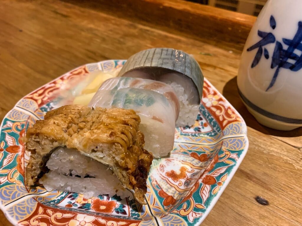 神馬の寿司三種盛り