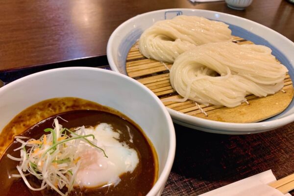 八代目佐藤養助 秋田店の温玉肉味噌つけうどん2