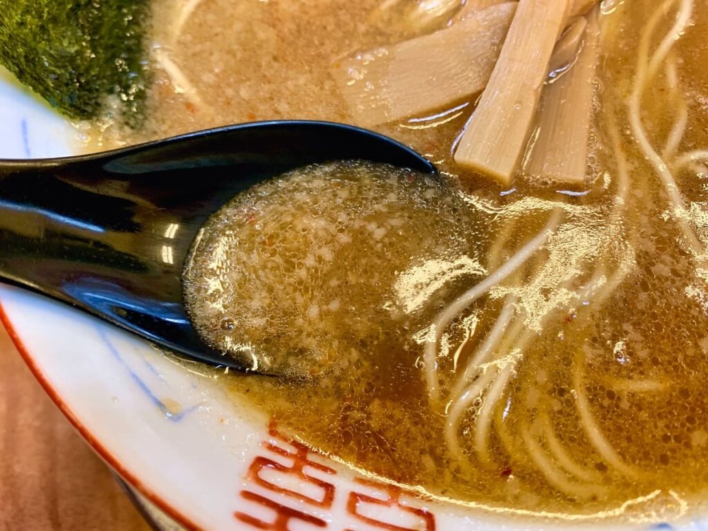ラーメン京都てんぐ 常盤店のてんぐラーメンスープ