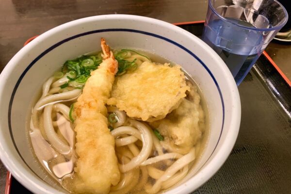 おにやんま新橋店の温天ぷらうどん2