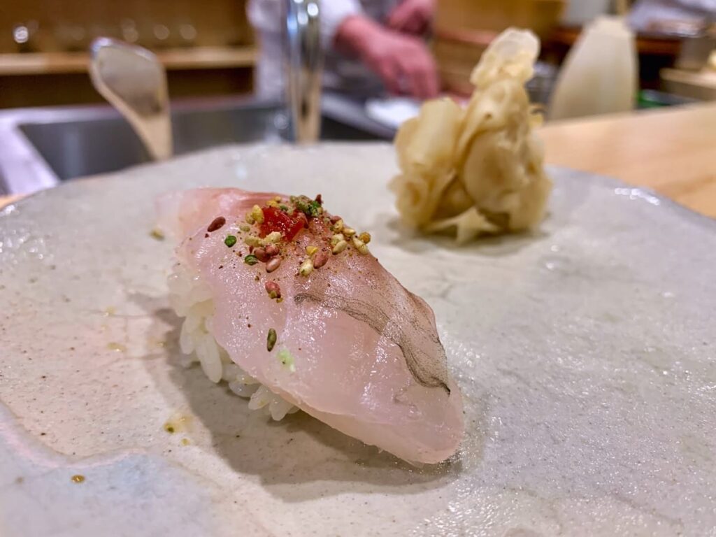 寿司割烹こい勢の鱈の昆布締め
