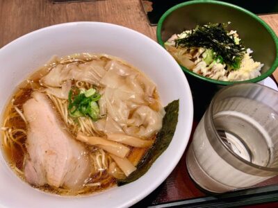 カドヤ食堂 阪神梅田店のワンタンめん+チャーマヨ丼