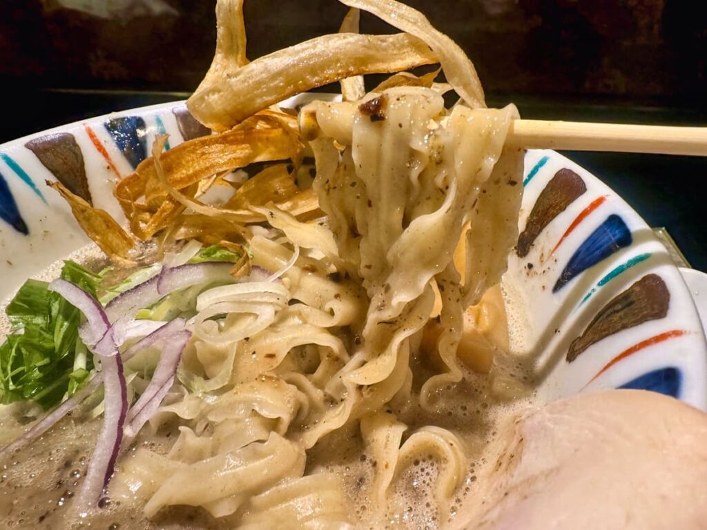 鶏soba座銀 にぼし店のにぼし吟醸nigori麺