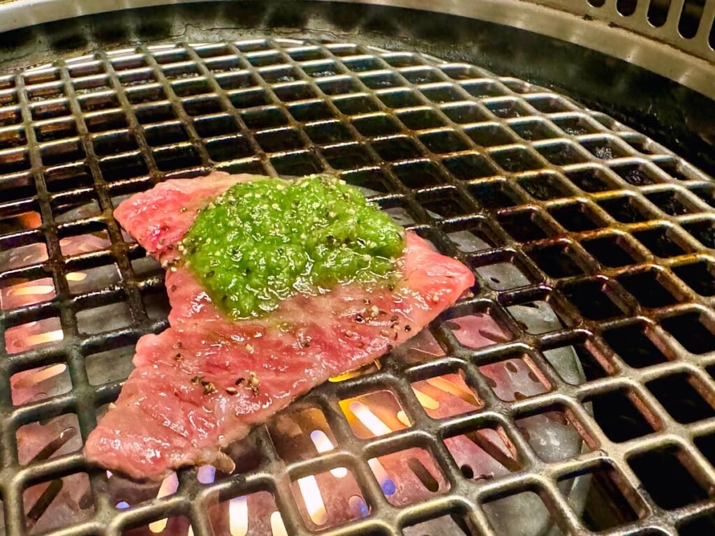 京の焼肉処 弘 千本三条本店の赤身肉 青葱ダレ