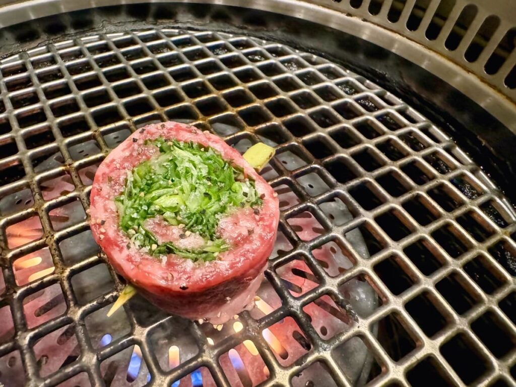 京の焼肉処 弘 千本三条本店の九条葱巻き ポン酢ジュレ