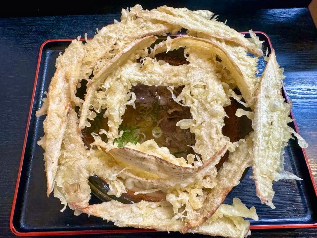 大地のうどん本店のごぼう天うどん1