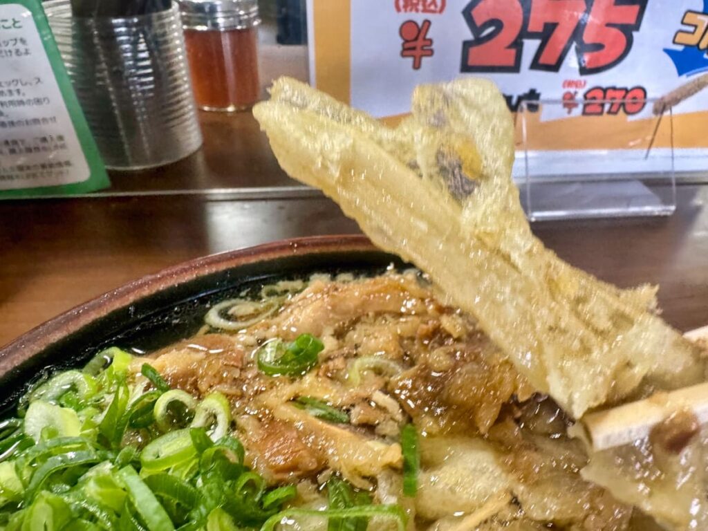 立花うどん 久留米の肉ごぼ天うどん ごぼう天