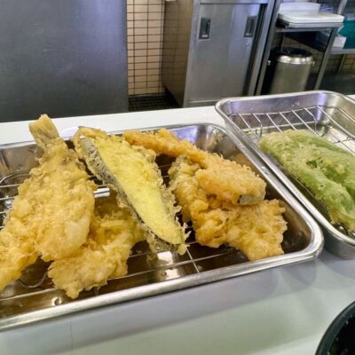 天麩羅処ひらお 本店の天ぷら定食 天ぷら近影