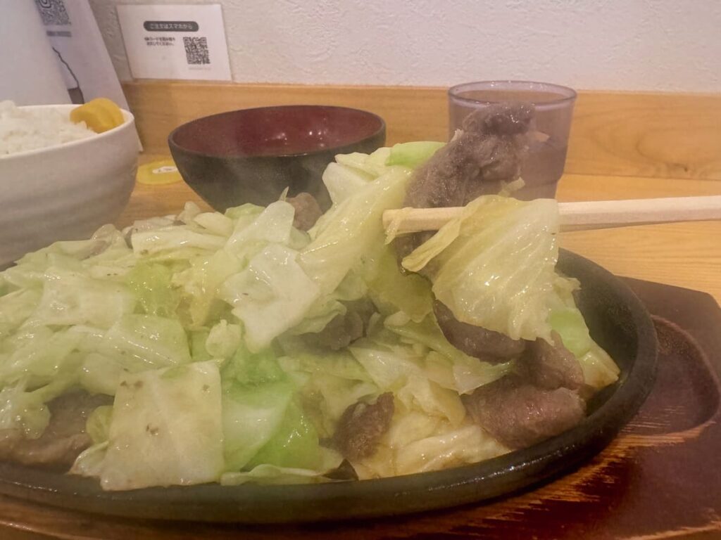 元祖びっくり亭 住吉店の鉄板焼 実食1