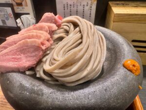 京都鴨蕎麦 田の塩鴨つけ蕎麦 肉増し 近影2