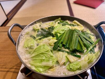 もつ鍋 京亀のもつ鍋 白味噌味 完成3