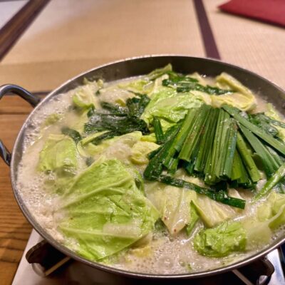 もつ鍋 京亀のもつ鍋 白味噌味 完成3