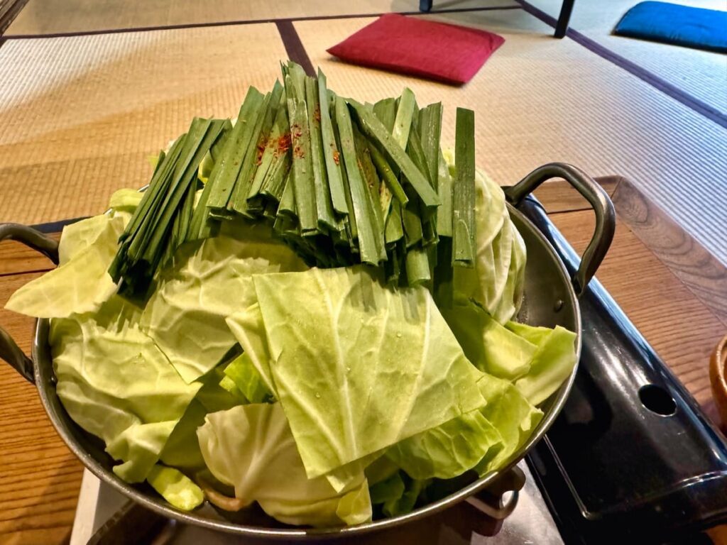 もつ鍋 京亀のもつ鍋 白味噌味 調理前