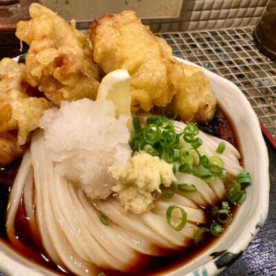 たけうちうどん店の冷やしとり天ぶっかけ大盛2