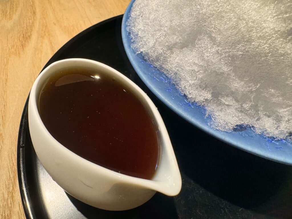 鍵善良房 高台寺店のかき氷(生姜) シロップ
