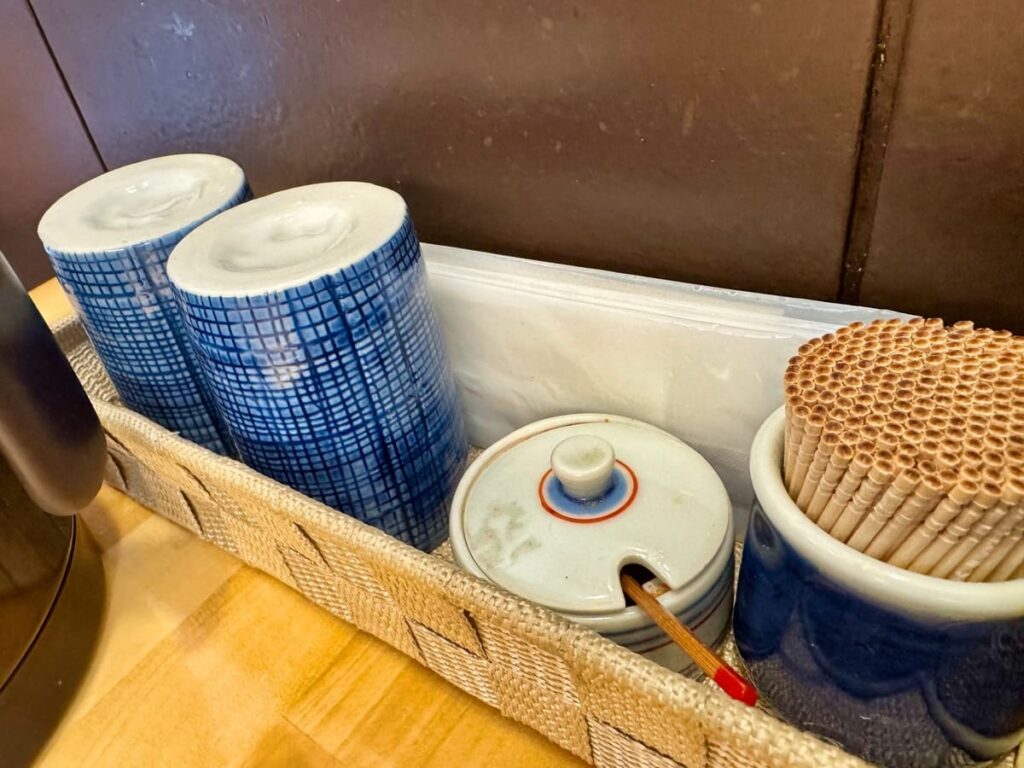 自家製麺 うどん 讃式の卓上調味料