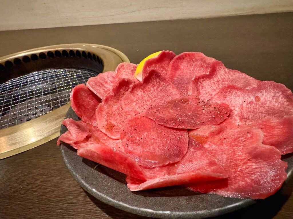 黒毛和牛専門店 焼肉こまちのタン先 近影