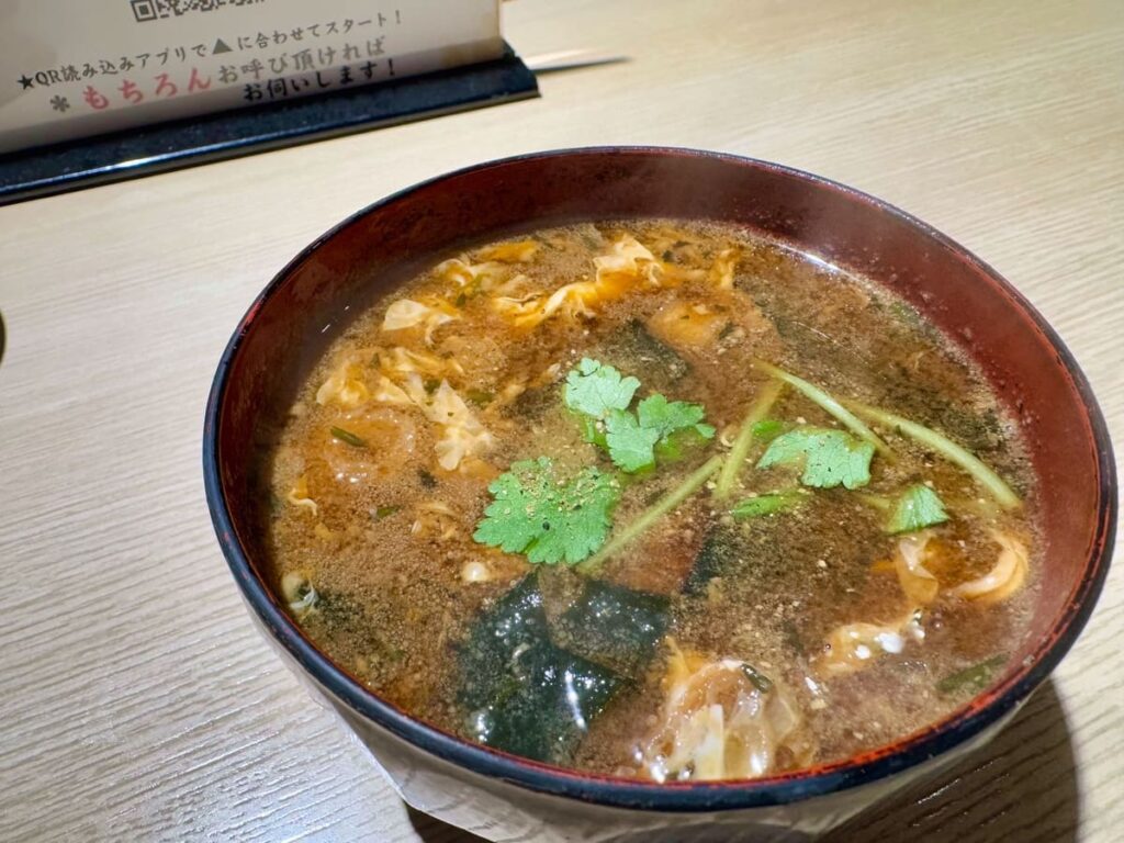 魚屋スタンドすしセンター 裏天王寺のスーパー赤だし