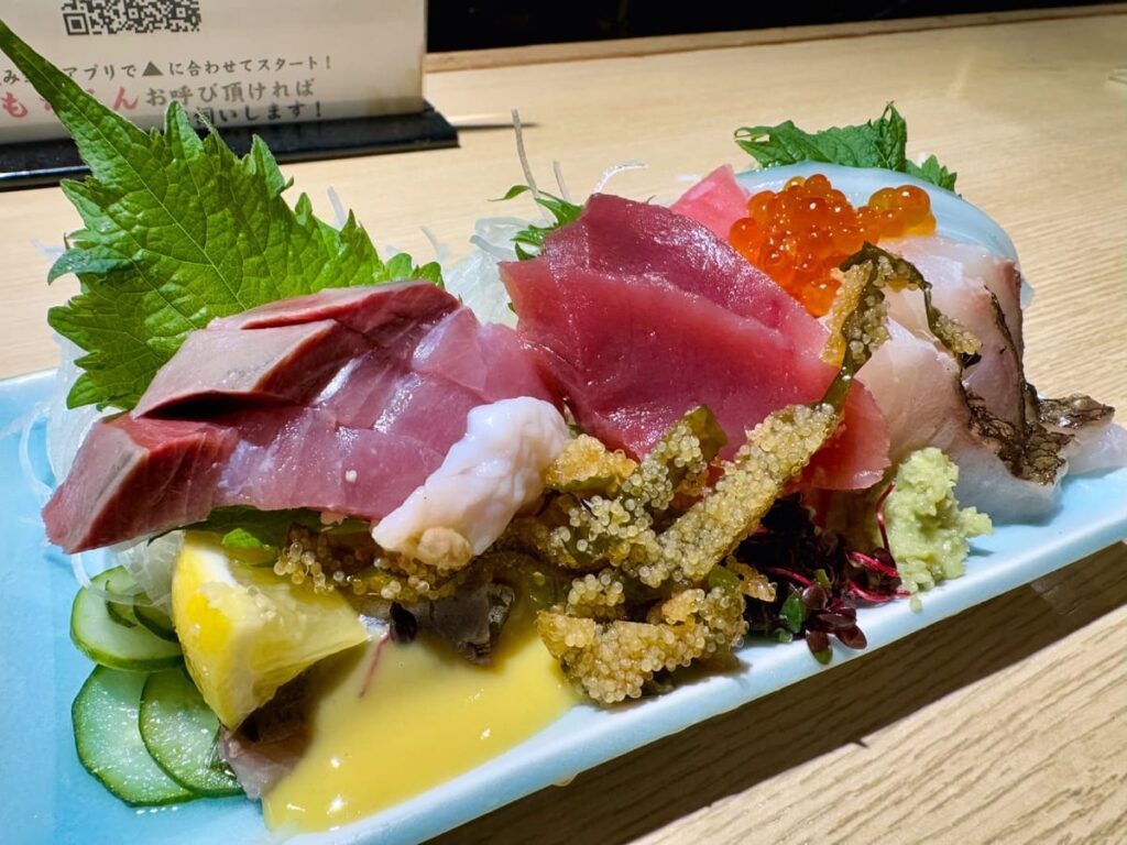 魚屋スタンドすしセンター 裏天王寺の魚屋刺盛り