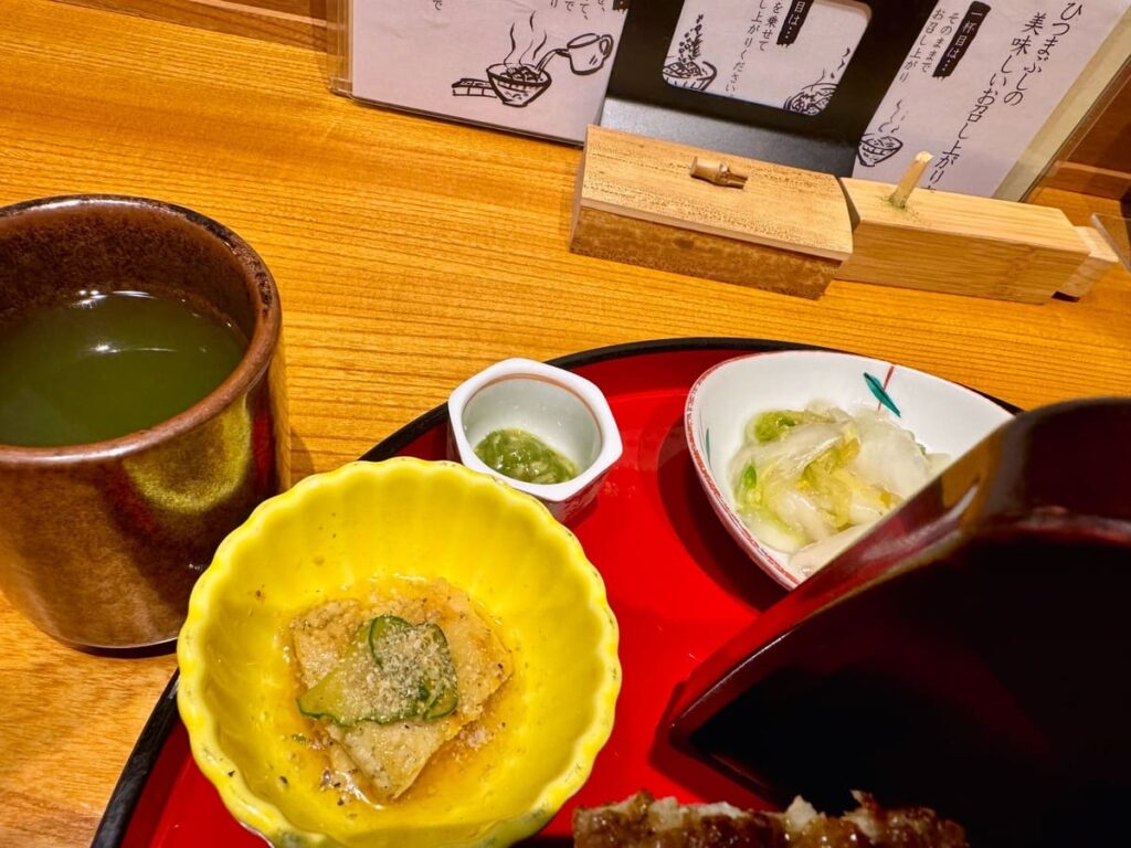 炭焼うな富士 大丸京都別邸のうざくと漬物