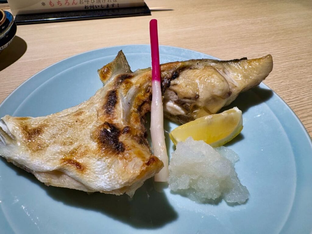 魚屋スタンドすしセンター 裏天王寺のカマ焼き