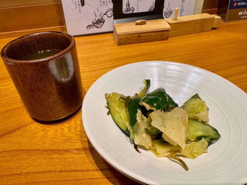 炭焼うな富士 大丸京都別邸のお通し