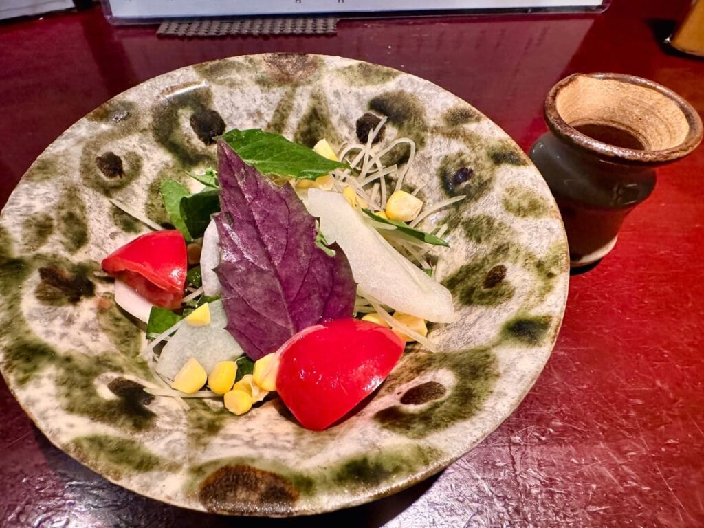 旬菜処びいどろの島野菜6種サラダ