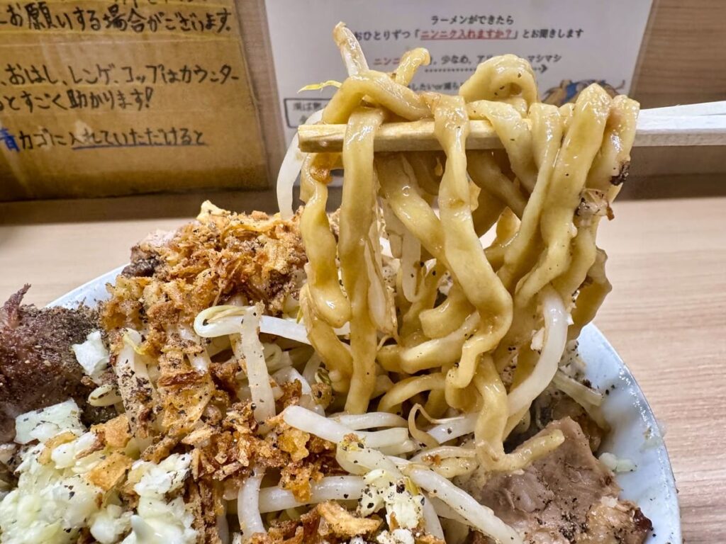 ラーメン荘歴史を刻め 大阪日本橋店の汁なし 麺