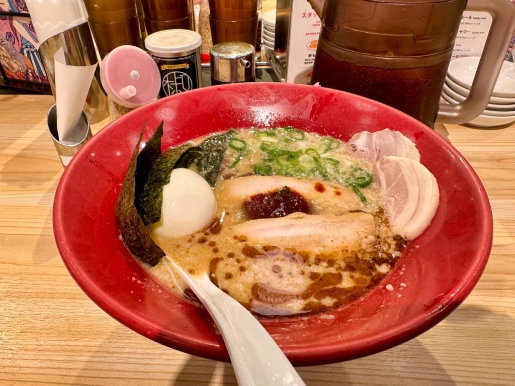 令和7年夏の参議院選挙後【一風堂 京都ポルタ店】で選挙割を利用してみた 1 一風堂 京都ポルタ店のバリ盛赤丸1