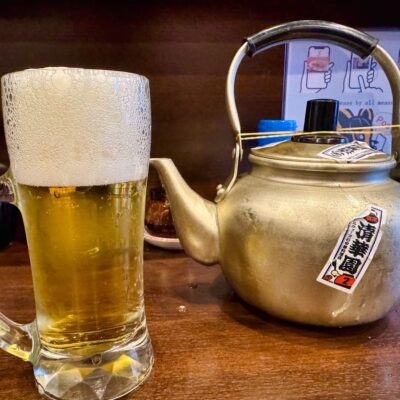 中華料理 清華園のやかんビール
