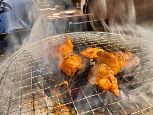 ホルモン焼幸永 本店の極ホルモン 調理中