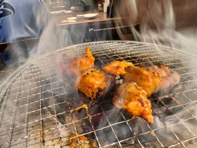 ホルモン焼幸永 本店の極ホルモン 調理中