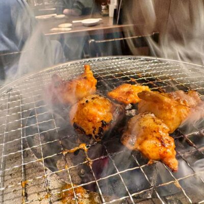 ホルモン焼幸永 本店の極ホルモン 調理中