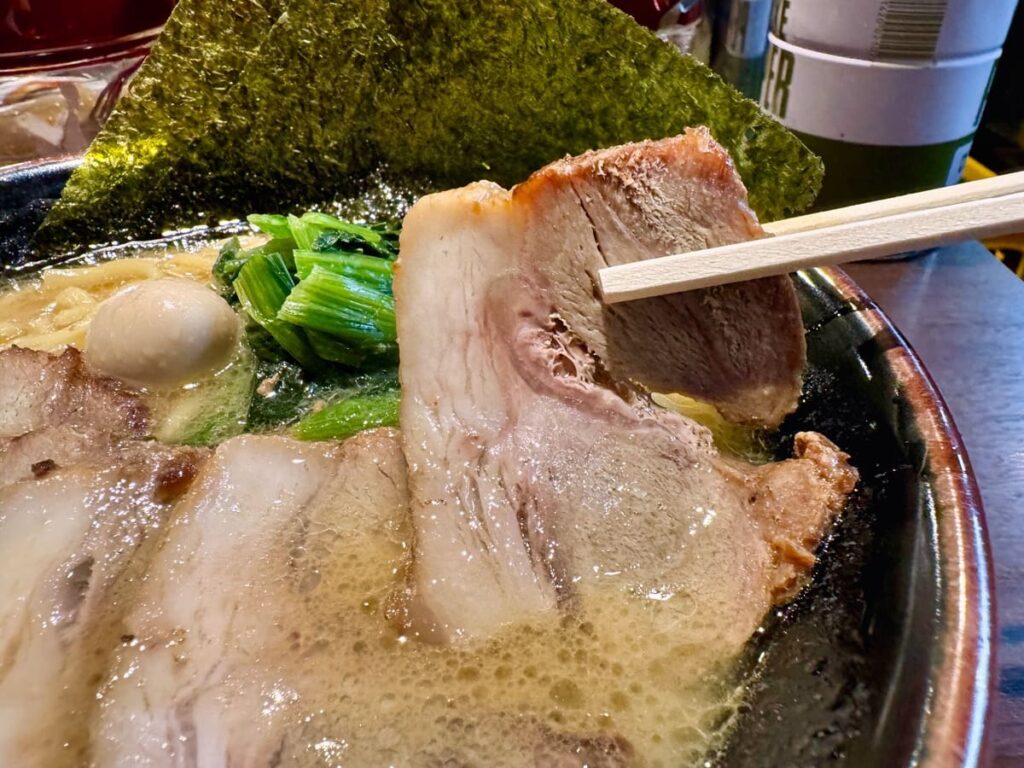 横浜家系ラーメン天来屋 大阪太融寺店のチャーシューメン チャーシュー