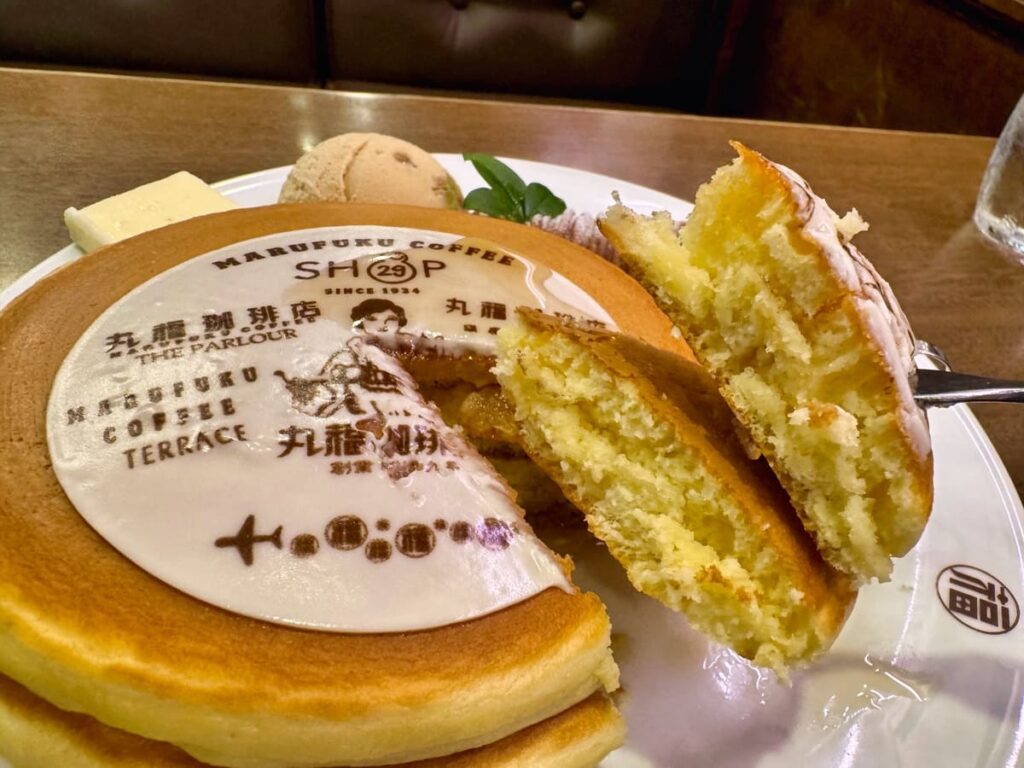 丸福珈琲店 千日前本店のホットケーキ 実食