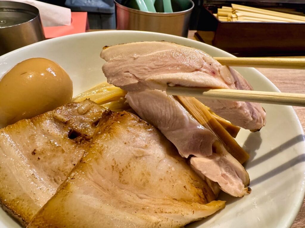 自家製麺つきよみの特製つけ麺 鶏チャーシュー