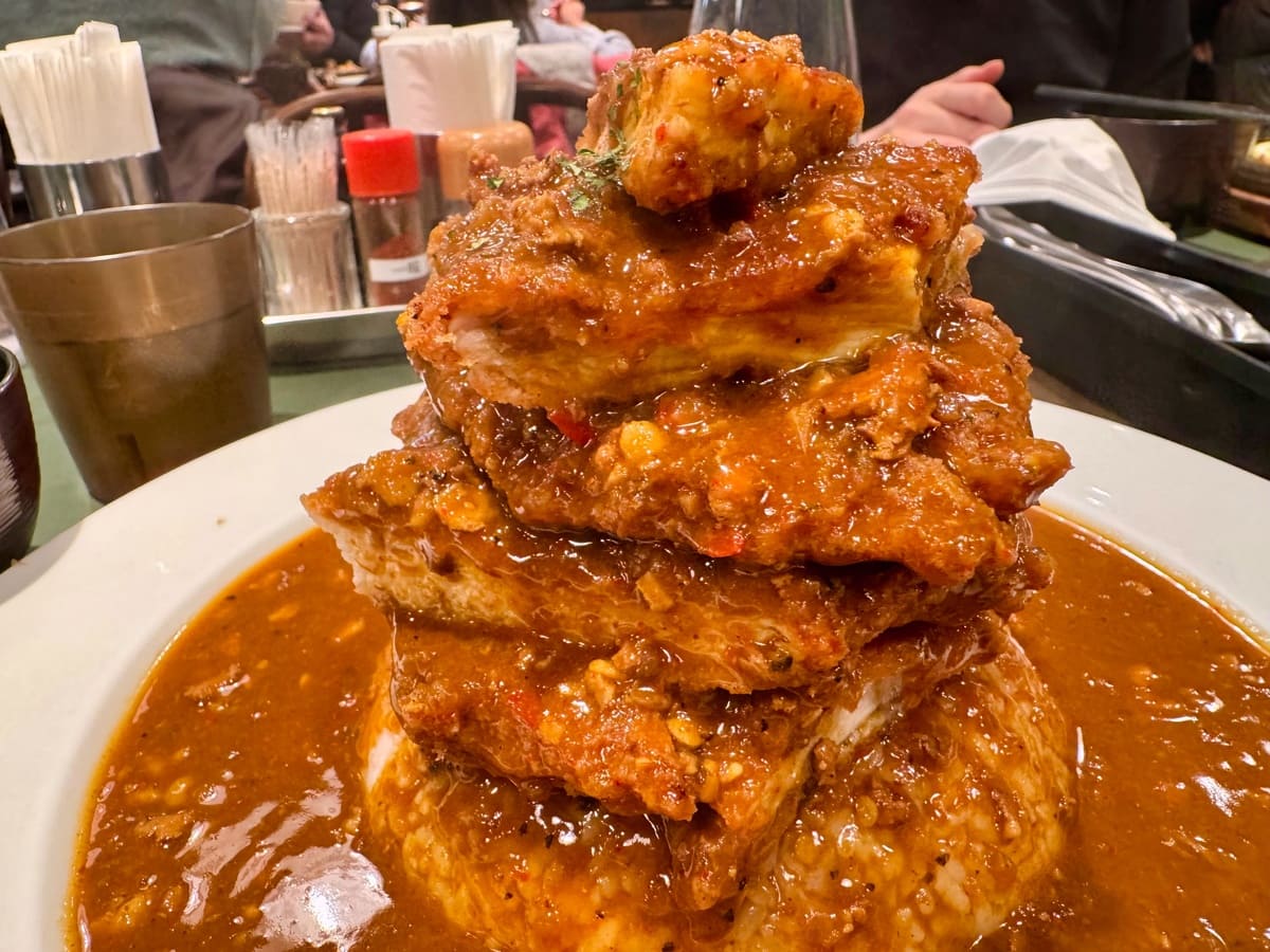 ダル食堂のマウンテンカツカリーチキン大4