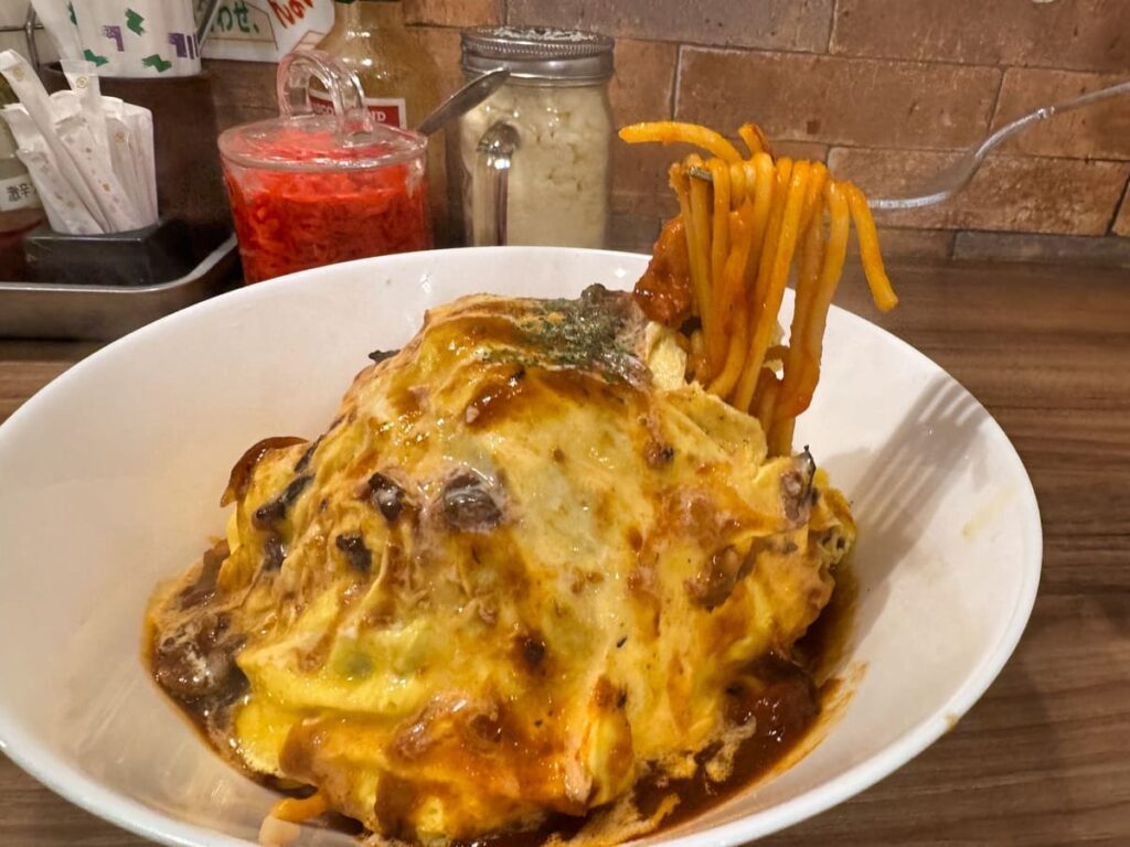 お一人様用スパゲティ専門店 ちゃっぷまんのオムナポ500g 実食