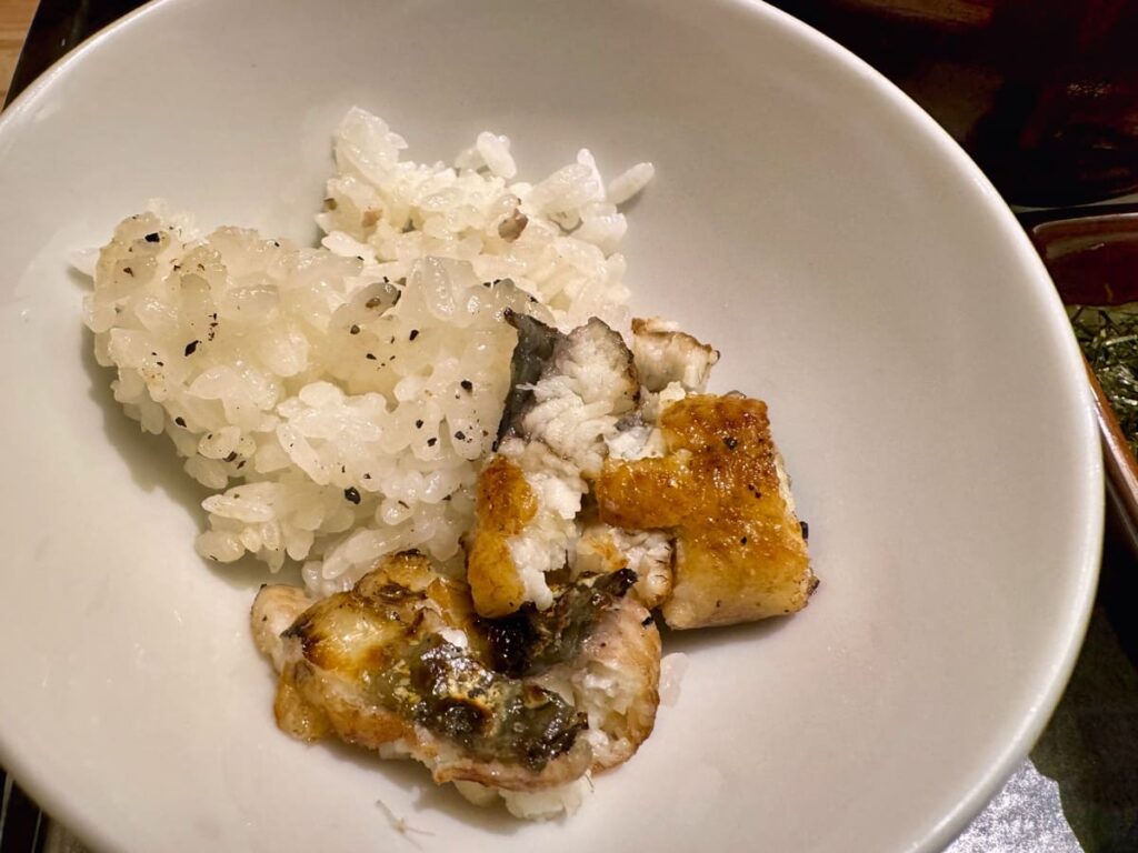 京うな和本店 四条堺町の白焼ひつまぶし 実食1
