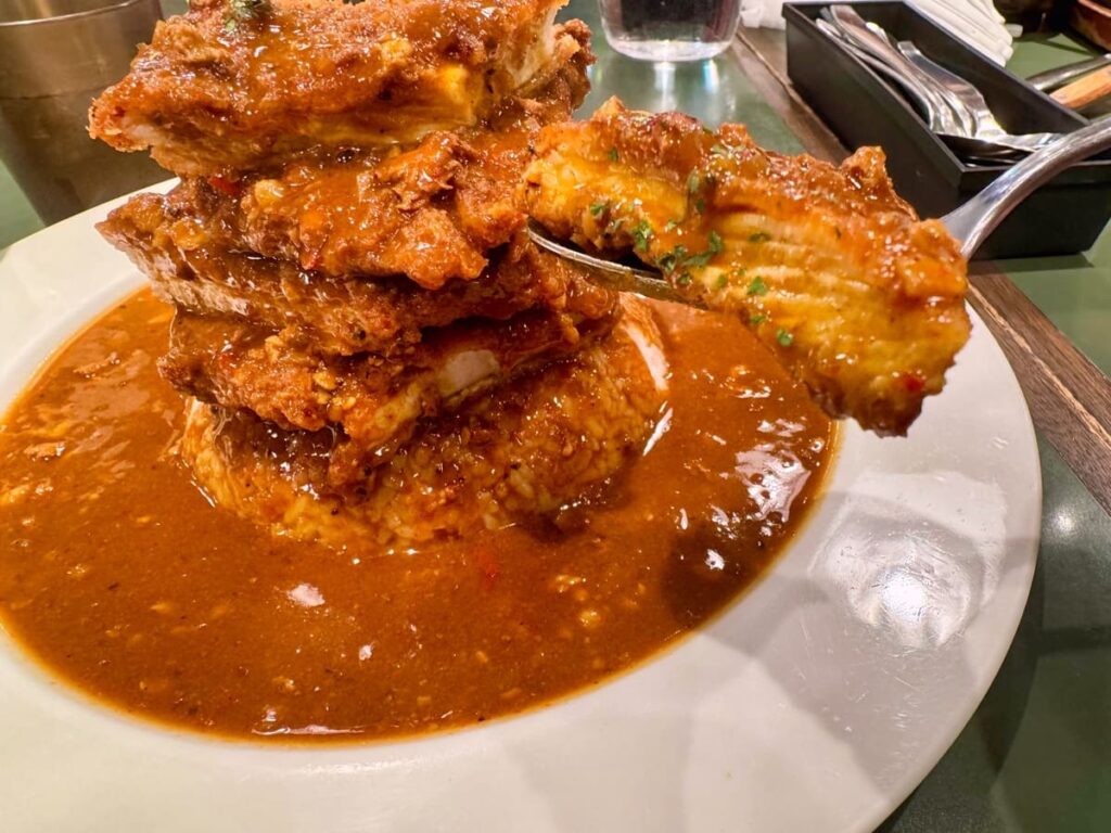 ダル食堂のマウンテンカツカリーチキン大 実食