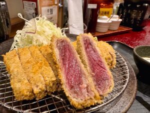 牛カツ 京都勝牛 先斗町本店の元祖牛上ロースカツ膳(大)2