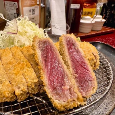 牛カツ 京都勝牛 先斗町本店の元祖牛上ロースカツ膳(大)2